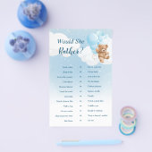 Zou ze liever blauw Teddy Bear spel Flyer (Enkel)