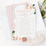 Zou ze liever blozen floral vrijgezellenfeest spel<br><div class="desc">Zou ze liever blozen floral vrijgezellenfeest spel Matching games beschikbaar.</div>