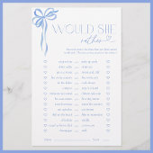 Zou ze liever Blue Bow Vrijgezellenfeest spel