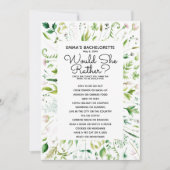 Zou ze liever bruids baby shower spel kaart (Voorkant)