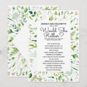 Zou ze liever bruids baby shower spel kaart (Voorkant / Achterkant)