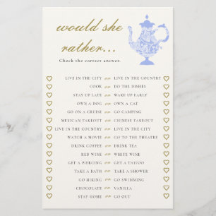 Zou ze liever bruids thee China zet kant elegant Flyer