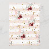 Zou ze liever Champagne Floral Party Game Enclo wi Informatiekaartje (Achterkant)