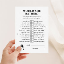 Zou ze liever champagne Vrijgezellenfeest spel