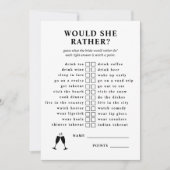 Zou ze liever champagne Vrijgezellenfeest spel Kaart (Voorkant)