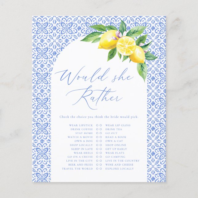 Zou ze liever citroen Italiaans Vrijgezellenfeest  (Voorkant)