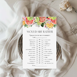 Zou ze liever Citrus Summer Vrijgezellenfeest Game