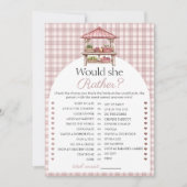 Zou ze liever Country Market Bridal spel kaart (Voorkant)