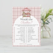 Zou ze liever Country Market Bridal spel kaart (Staand voorkant)