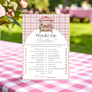 Zou ze liever Country Market Bridal spel kaart