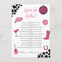 Zou Ze Liever Cowgirl Disco Bachelorette
