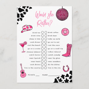 Zou Ze Liever Cowgirl Disco Bachelorette Informatiekaartje