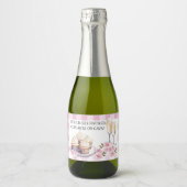 Zou ze liever cupcake of cava champagne sparkling wijnetiket (Voorkant)