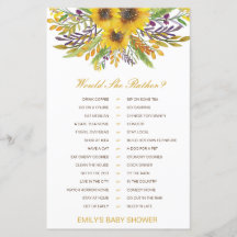 Zou ze liever een Baby shower-spel laten afdrukken