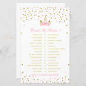 Zou ze liever een Baby shower-spel laten afdrukken (Voorkant / Achterkant)