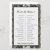 Zou ze liever een Baby shower-spel laten afdrukken (Voorkant / Achterkant)