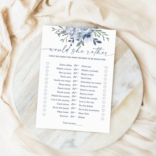 Zou ze liever een blauwe Vrijgezellenfeest spelkaa Kaart