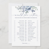 Zou ze liever een blauwe Vrijgezellenfeest spelkaa Kaart (Voorkant)