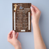 Zou ze liever een Cowboy Baby shower-spelkaart heb Flyer (Hand)