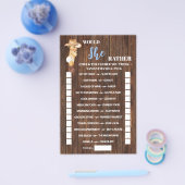 Zou ze liever een Cowboy Baby shower-spelkaart heb Flyer (Enkel)