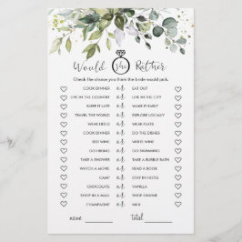 Zou ze liever een Eucalyptus Vrijgezellenfeest Gam