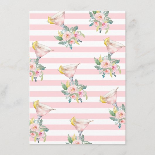 Zou ze liever een lichte cocktail bruids spel informatiekaartje (Achterkant)