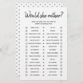 Zou ze liever een minimalistisch Baby shower gamen (Voorkant / Achterkant)