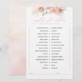 Zou ze liever een roze Floral Bridal game hebben? (Voorkant / Achterkant)