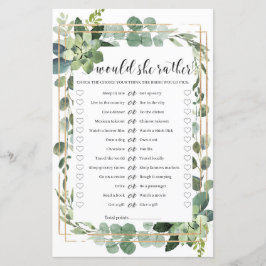 Zou ze liever een vrijgezellenfeest-game groen gou