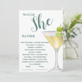 Zou ze liever een Vrijgezellenfeest met elegant wi Kaart (Staand voorkant)