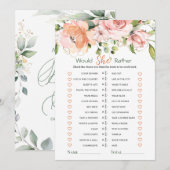 Zou ze liever een Vrijgezellenfeest van de Floral  Kaart (Voorkant / Achterkant)