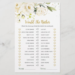 Zou ze liever een witte rozen Vrijgezellenfeest sp Flyer