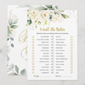 Zou ze liever een witte rozen Vrijgezellenfeest sp Kaart (Voorkant / Achterkant)