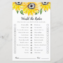 Zou ze liever een zonnebloem-Vrijgezellenfeest spe