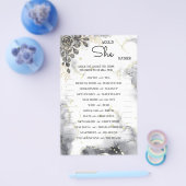 Zou ze liever een zwarte Roos BridalShower-spelkaa Flyer (Enkel)