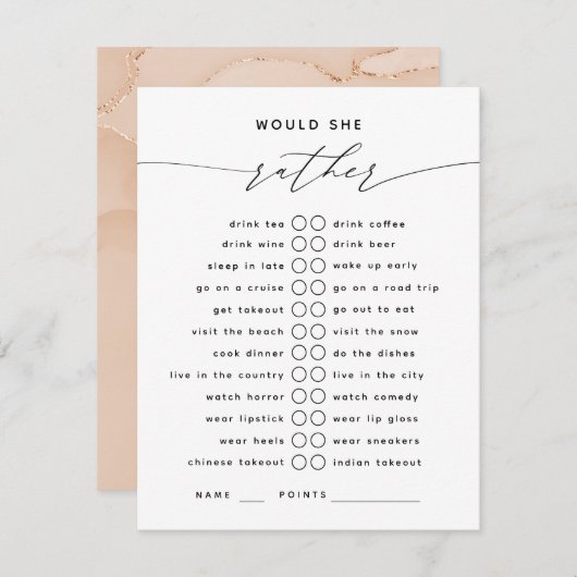 Zou ze liever Elegant Script Enclosure Kaart hebbe (Voorkant / Achterkant)