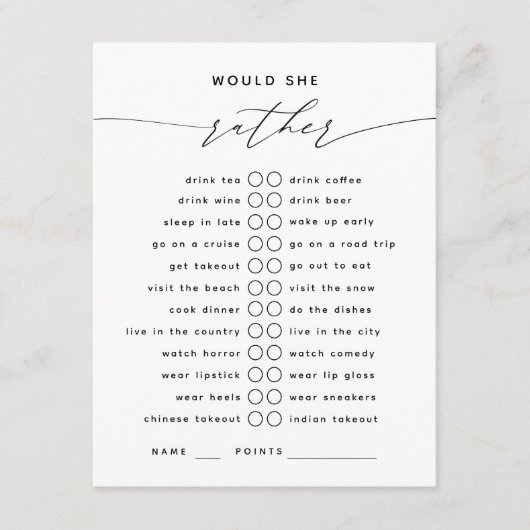 Zou ze liever Elegant Script Enclosure Kaart hebbe (Voorkant)