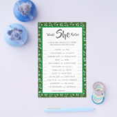 Zou ze liever Eucalyptus BridalShower-spelkaart he Flyer (Enkel)