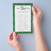 Zou ze liever Eucalyptus BridalShower-spelkaart he Flyer (Hand)