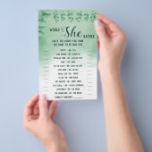 Zou ze liever Eucalyptus BridalShower-spelkaart he Flyer (Hand)