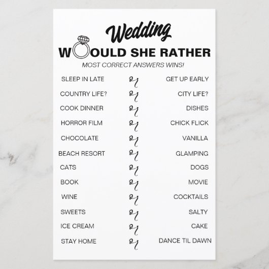 Zou ze liever? Game Fun Vrijgezellenfeest spel (Voorkant)