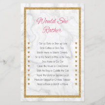 Zou ze liever geen marmer Vrijgezellenfeest game