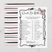 Zou ze liever hand getrokken boog Vrijgezellenfees Kaart (Voorkant / Achterkant)