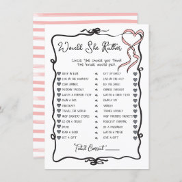 Zou ze liever hand getrokken boog Vrijgezellenfees Kaart