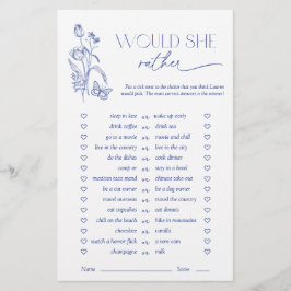 Zou ze liever iets blauw Vrijgezellenfeest spel