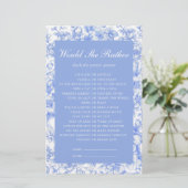 Zou ze liever iets Schattige Blue Bridal spel (Staand voorkant)