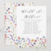 Zou ze liever liefde in Bloom Game? Kaart (Voorkant / Achterkant)