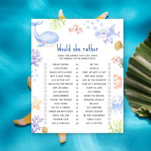 Zou ze liever Ocean animal baby shower spelen?
