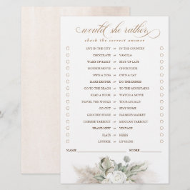 Zou ze liever Pampas Grass Bridal Game hebben?