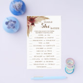 Zou ze liever Pampas-Vrijgezellenfeest-spelkaart h Flyer (Enkel)